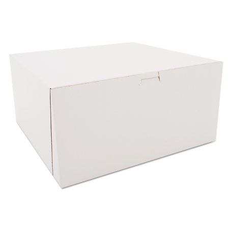 Sct Tuck-Top Bakery Boxes, White, Paperboard, 12 x 12 x 6, PK50 SCH 0989